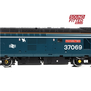 Class 37/0 Split Headcode 37069 'Thornaby TMD' BR Blue (White Stripe)