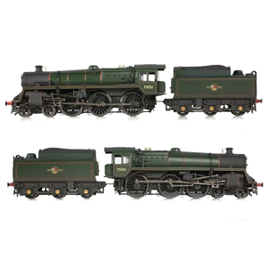 32-511 BR Standard 5MT BR1G Tender 73051 BR Lined Green (Late Crest) Weathered - side