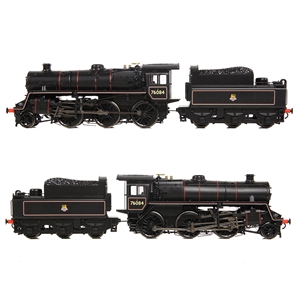 32-954A BR Standard 4MT with BR2A Tender 76084 BR Lined Black (Early Emblem) -6