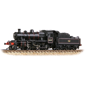 372-628A - LMS Ivatt 2MT 46447 BR Lined Black (Late Crest)
