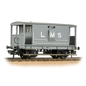 38-552B Midland Railway 20T Brake Van with Duckets LMS Grey
