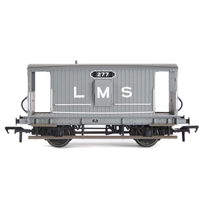 38-552B Midland Railway 20T Brake Van with Duckets LMS Grey