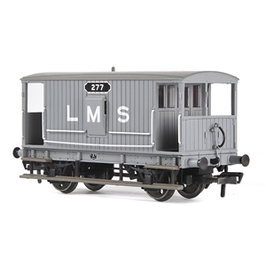 38-552B Midland Railway 20T Brake Van with Duckets LMS Grey